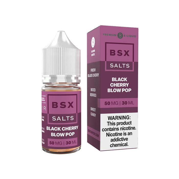 Glas BSX Salt Black Cherry Blow Pop eJuice