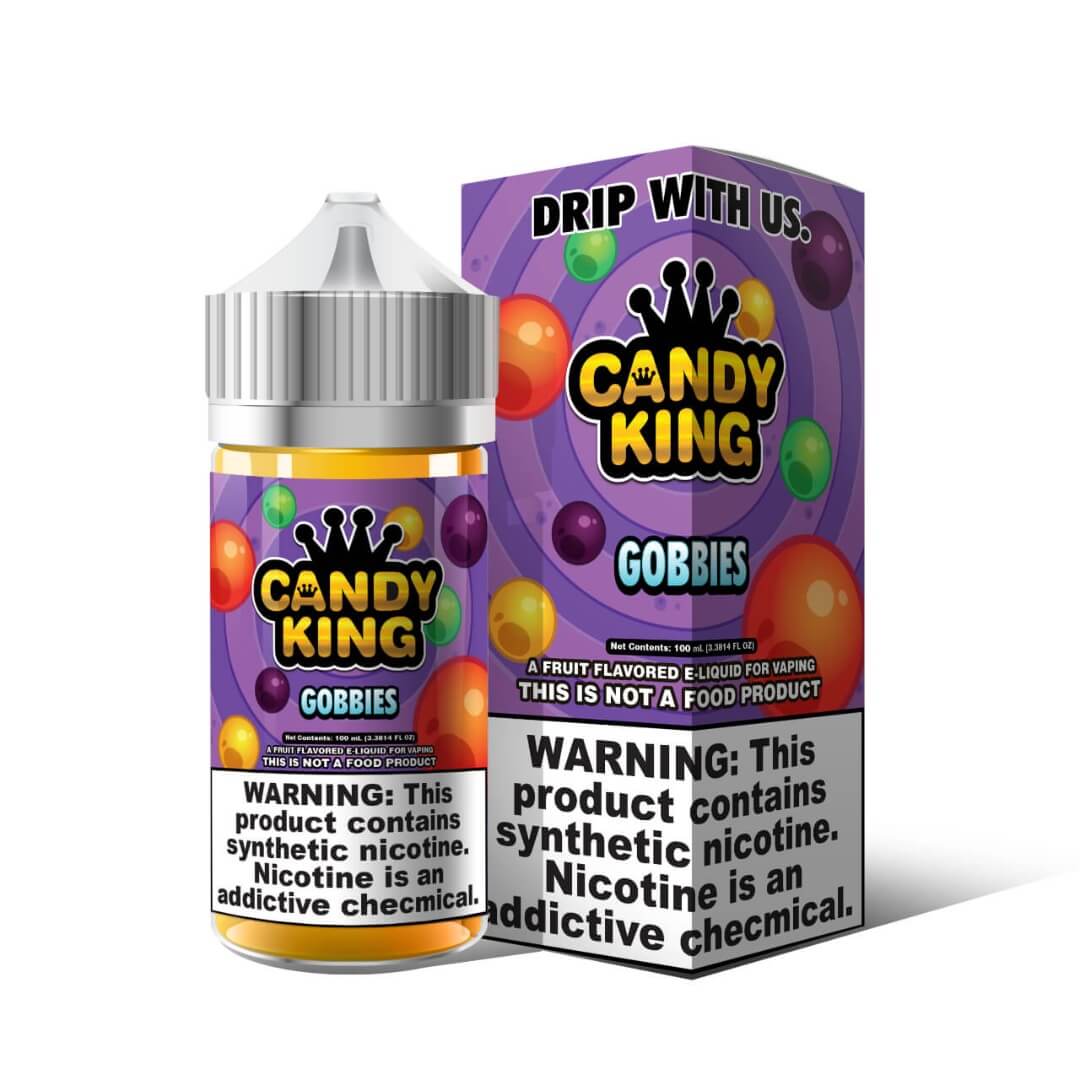 sweet vape juice flavors Candy King Gobbies eJuice VG HIGH Select Flavor ::Orange Peach Pineapple Ice Grape Disposable Cart 1g
