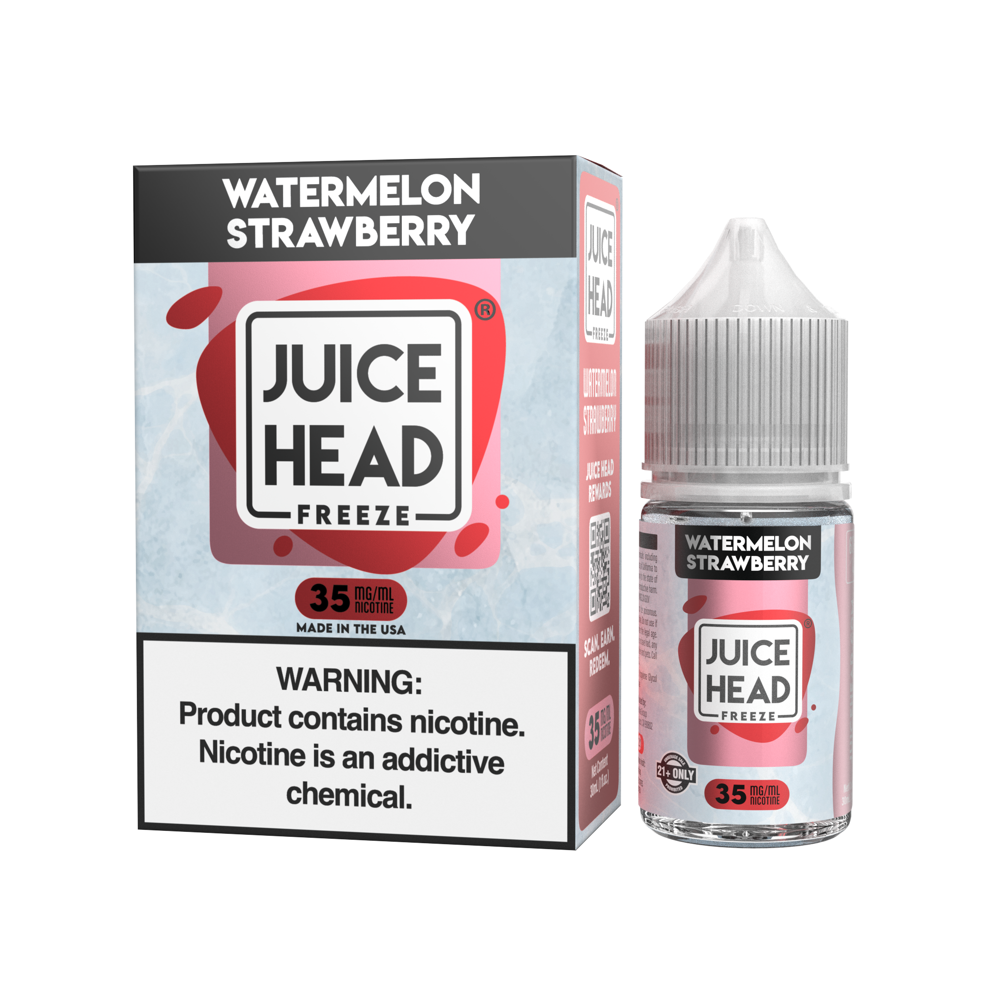 Juice Head Freeze Salt Watermelon Strawberry Freeze eJuice