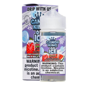 Candy King On Ice Strawberry Watermelon Bubblegum EjuIce Synthetic